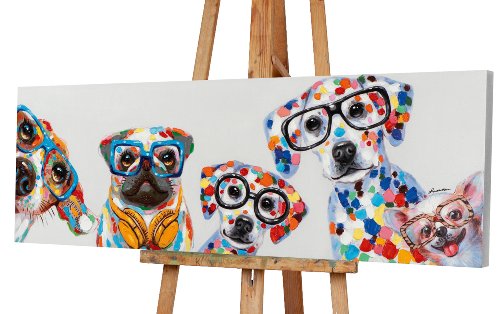 Schilderij Honden met een eigen blik - Hiskiart