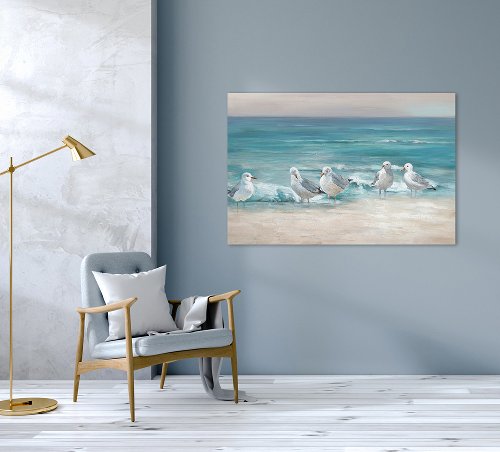 Schilderij Meeuwen op het strand - Hiskiart