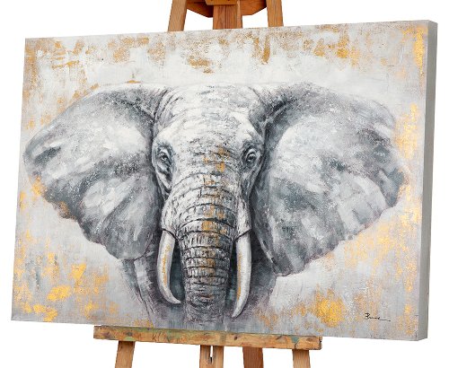 Schilderij Olifant met open oren - Hiskiart
