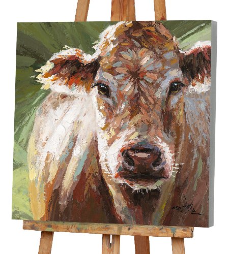 Schilderij Koe in het groen - Hiskiart