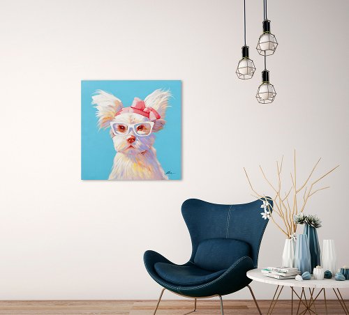 Cuadro Pink Puppy - Hiskiart