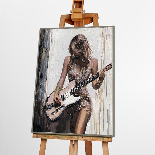 Schilderij Guitar Girl - Hiskiart