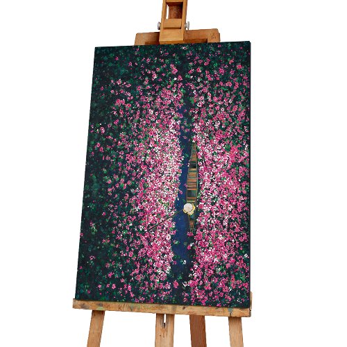 Schilderij Flower Boat roze - Hiskiart