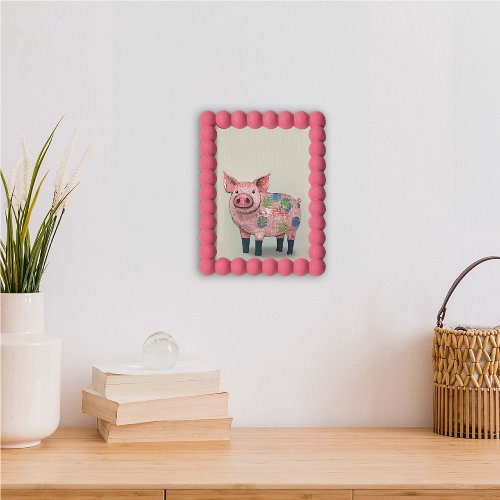Schilderij Big in roze lijst - Hiskiart