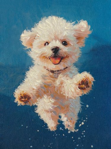 Cuadro Jumping Fluffy - Hiskiart