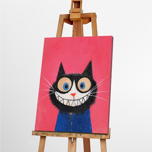 Schilderij Kat met grote grijns - Hiskiart