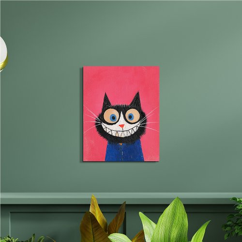 Schilderij Kat met grote grijns - Hiskiart