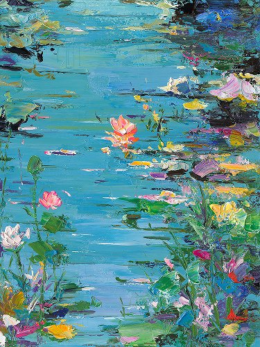 Schilderij Floral Waters - Hiskiart