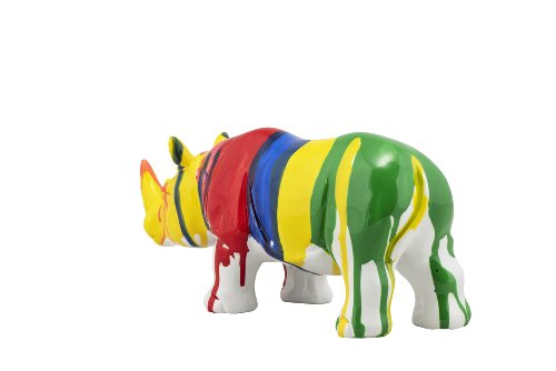 Sculptuur Kleurrijke neushoorn - Hiskiart