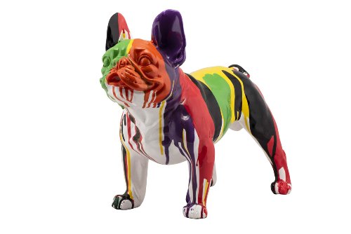 Sculptuur Kleurrijke buldog - Hiskiart