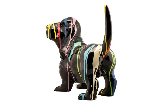 Sculptuur Hond met flaporen - Hiskiart
