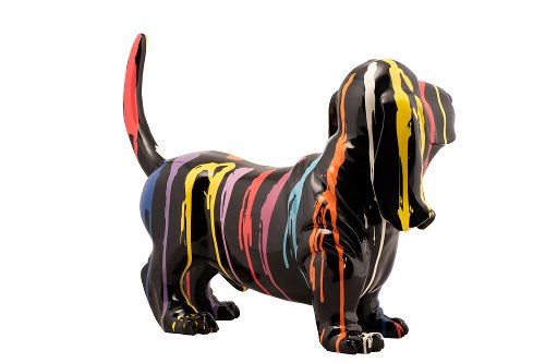 Sculptuur Hond met flaporen - Hiskiart