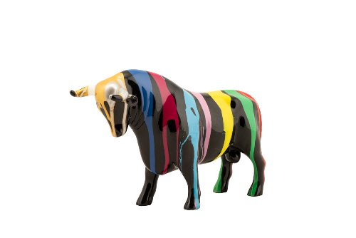 Sculptuur Kleurrijke stier - Hiskiart