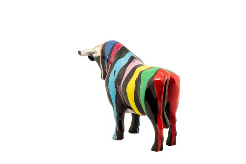 Sculptuur Kleurrijke stier - Hiskiart