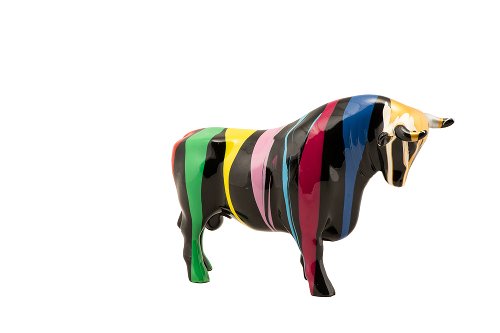 Sculptuur Kleurrijke stier - Hiskiart
