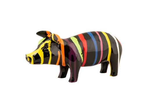 Sculptuur Kleurrijk varkentje - Hiskiart