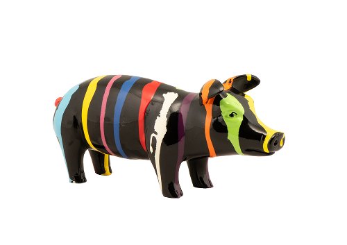 Sculptuur Kleurrijk varkentje - Hiskiart