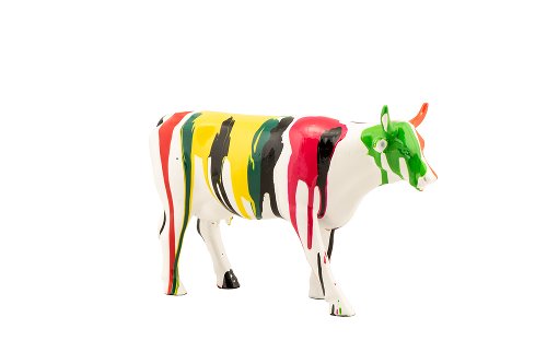 Sculptuur Kleurrijke koe - Hiskiart