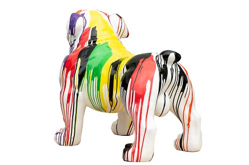 Sculptuur Kleurrijke hond XL - Hiskiart