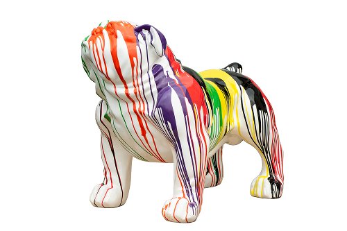 Sculptuur Kleurrijke hond XL - Hiskiart