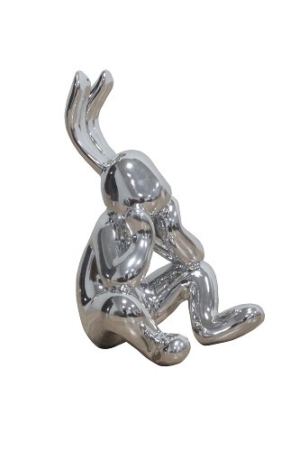 Sculptuur Silver Bunny - Hiskiart