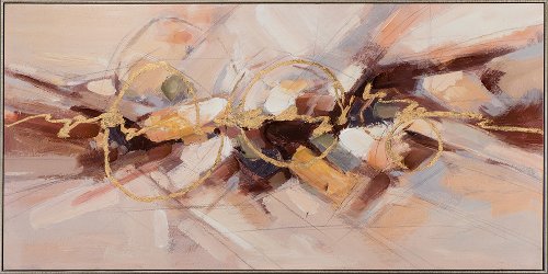 Schilderij Geometrie in goud - Hiskiart