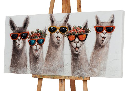 Schilderij Lama parade - Hiskiart