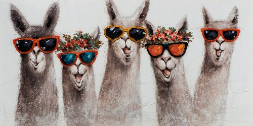 Schilderij Lama parade - Hiskiart