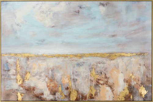 Schilderij Golden Horizon blauw - Hiskiart