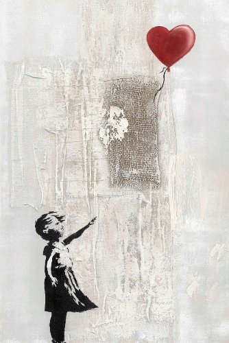Schilderij Meisje met liefdesballon - Hiskiart