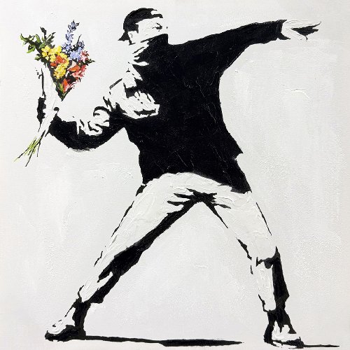 Schilderij Flower Thrower - Hiskiart