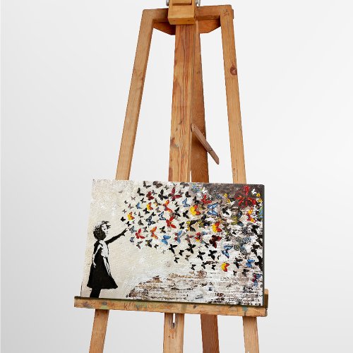 Schilderij Butterfly Girl compact - Hiskiart