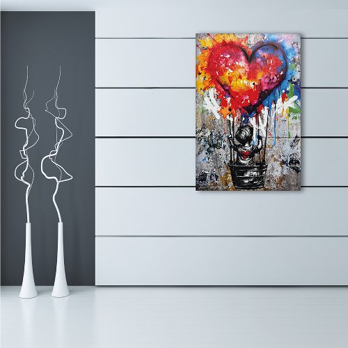 Schilderij Laat liefde vliegen - Hiskiart