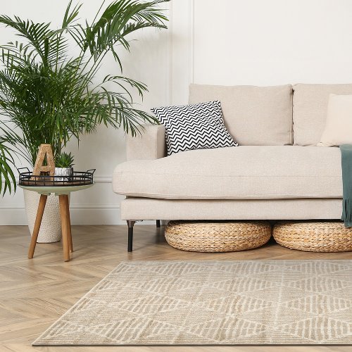 Vloerkleed Mosaik Toffee Cream - Hiskiart
