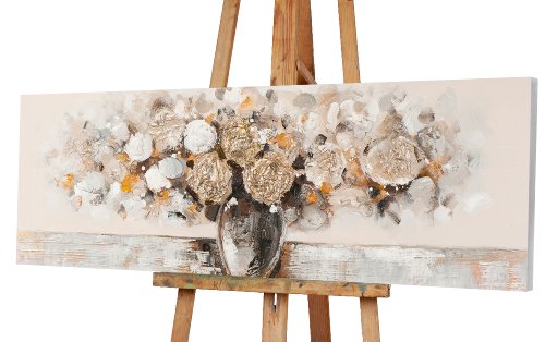 Schilderij Goudkleurig boeket IV - Hiskiart