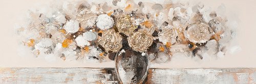 Schilderij Goudkleurig boeket IV - Hiskiart