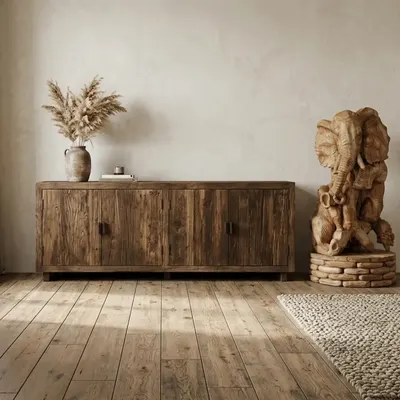 Verander je woonkamer in een sfeervolle oase met onze prachtige dressoir Roots van Benoa.