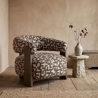 Fauteuil Bocks in patroonstoffen van Pintail.