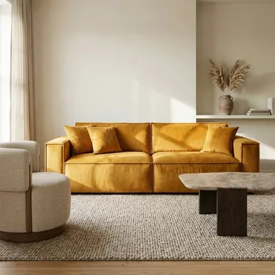 Loungebank La Maison in zachte stof Adore velours 👇 https://mokana.nl/bankstellen/zitbanken/velvet-banken/bank-la-maiso