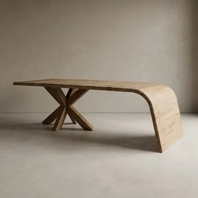 Nieuwe eettafel massief geborsteld teakhout met uniek doorlopend blad 300cm one of a kind direct leverbaar €2399,00