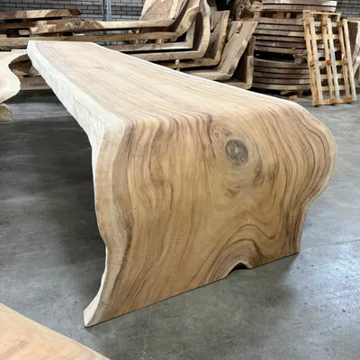 New beauty waterval suarhout massief uit een stuk 350cm direct leverbaar!