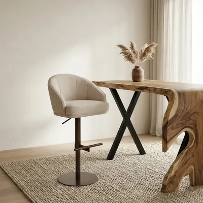 Een barstoel die comfort en design moeiteloos samenbrengt.