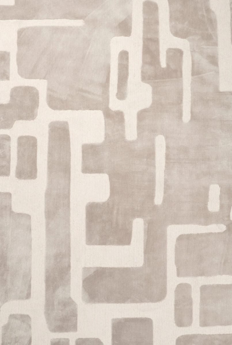 Mart Visser rug Aesthetic 13 Velvet Linen, top view of the low-pile rug in the Velvet Linen colourway - Karpi