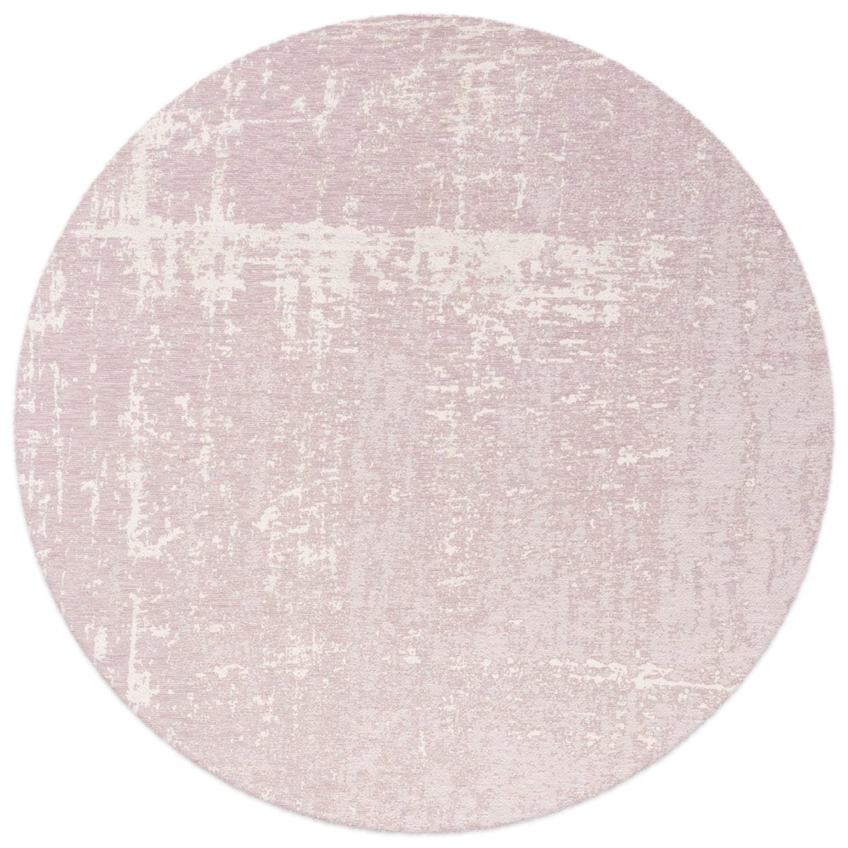 Mart Visser Teppich Prosper 42 Powder Rose rond, Draufsicht des Kurzflor-Teppichs in der Farbe Powder Rose - Karpi