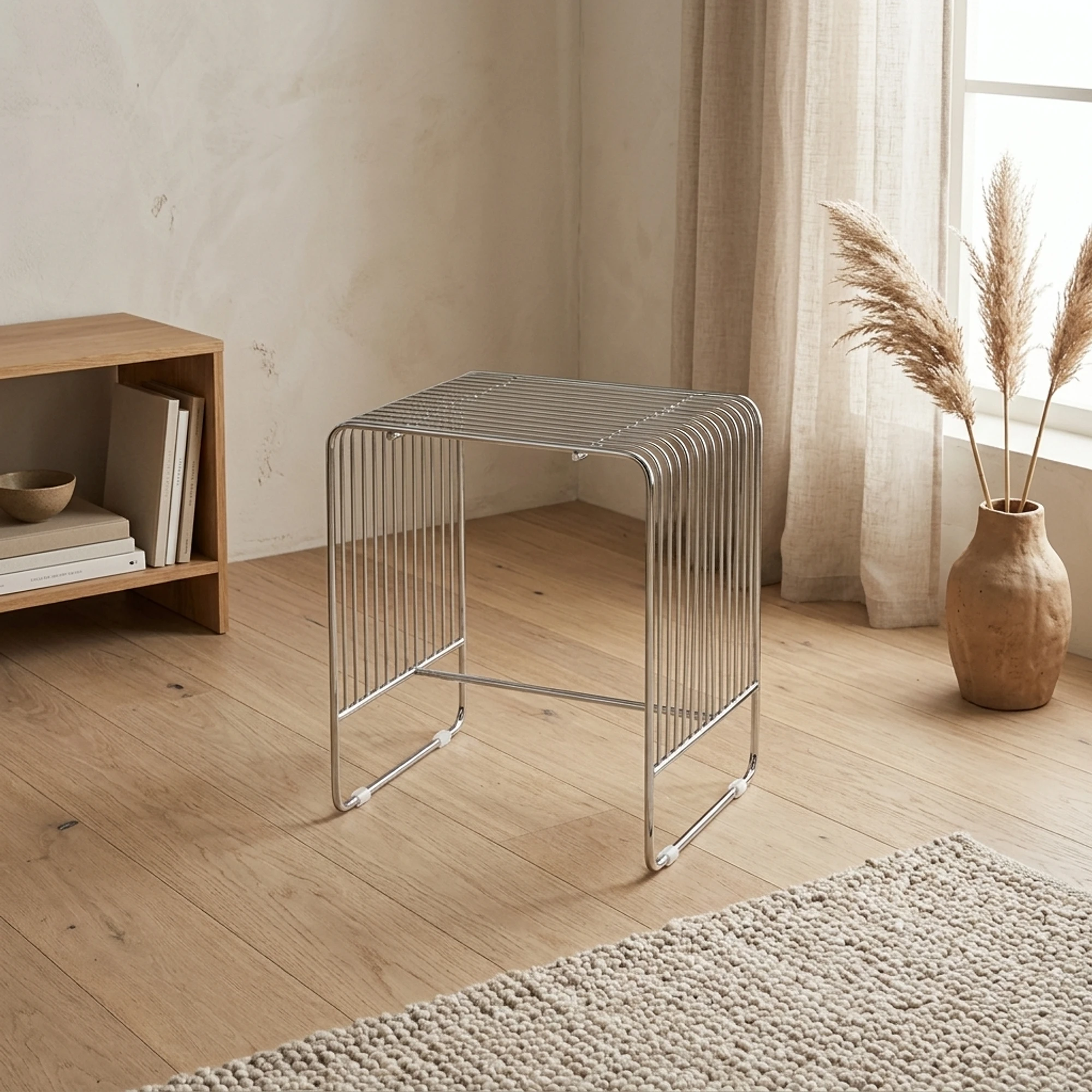 WireWorks Stool Silver - By-Boo