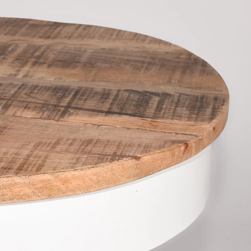 LABEL51 Beistelltisch Saria 44 cm, rond in Wit metaal, Detail 4