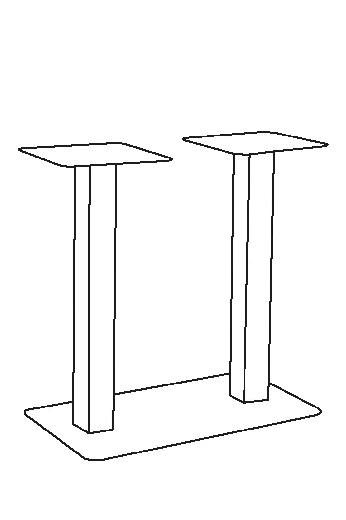 LABEL51 Esstisch Table Blend 72 cm, dubbel in Zwart metaal - Taupe Metall
