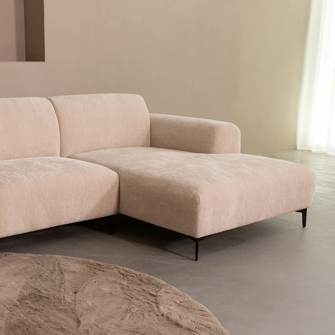 LABEL51 Sofa Merido links in Raven Natural, Detail 1