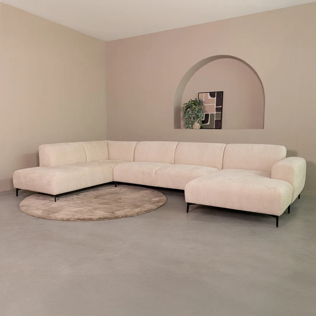 LABEL51 Sofa Merido links in Raven Natural, Detail 2