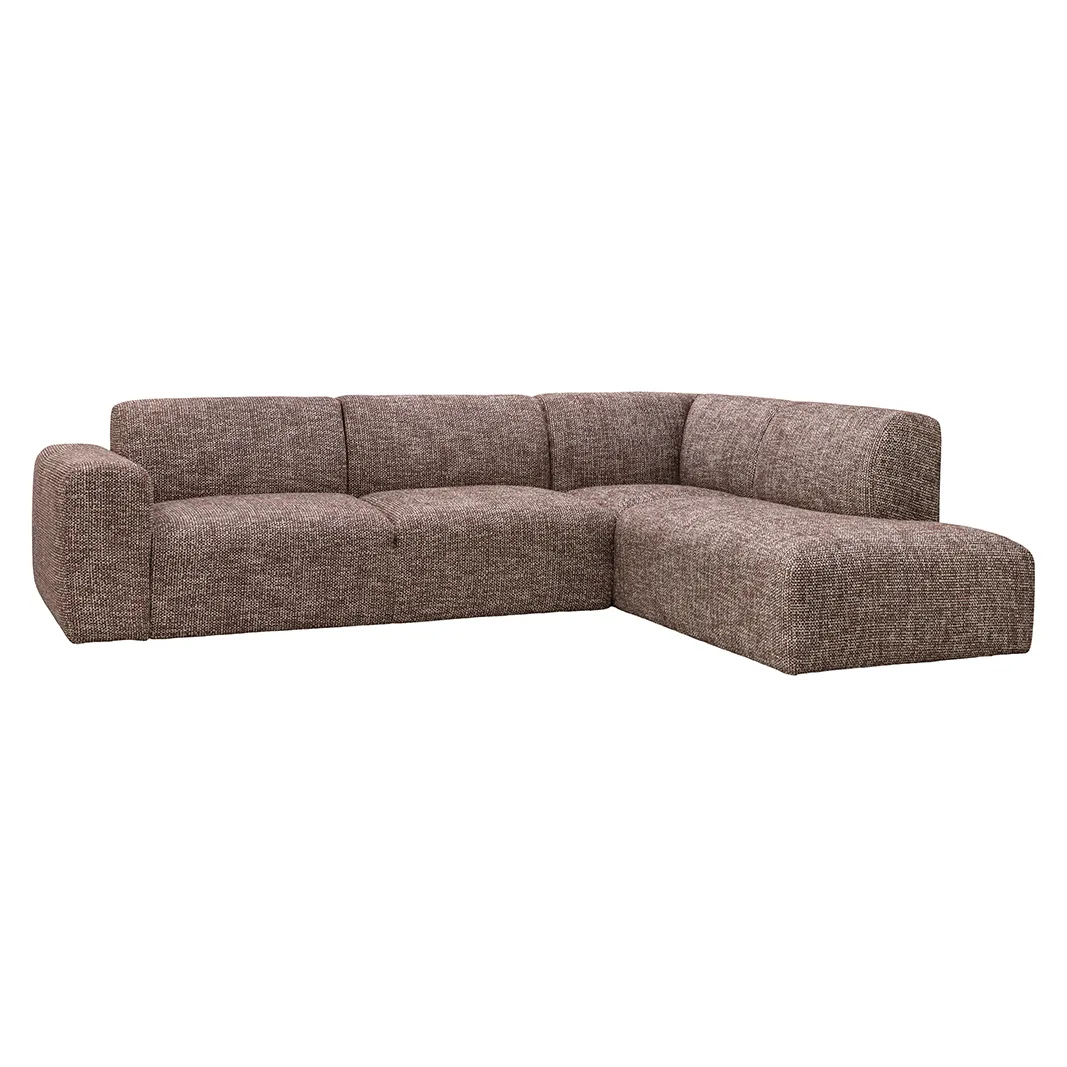 LABEL51 Ecksofa Verona rechts in Silencio Cherry Chocolate, Detail 1